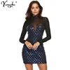 Sexy Sequins summer elegant dress women bodycon Night club Party  perspective vintage Mesh Plaid Bling dresses vestidos 2022 new ► Photo 1/6