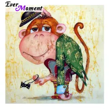 Ever Moment Алмазная картина украшение для дома обезьяна Вышивка
