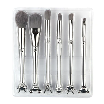 

6pcs/Pack Premium Fiber Foundation Powder Concealers Cream Eye Shadows Liner Blush Blend Makeup Brush Beauty Tool