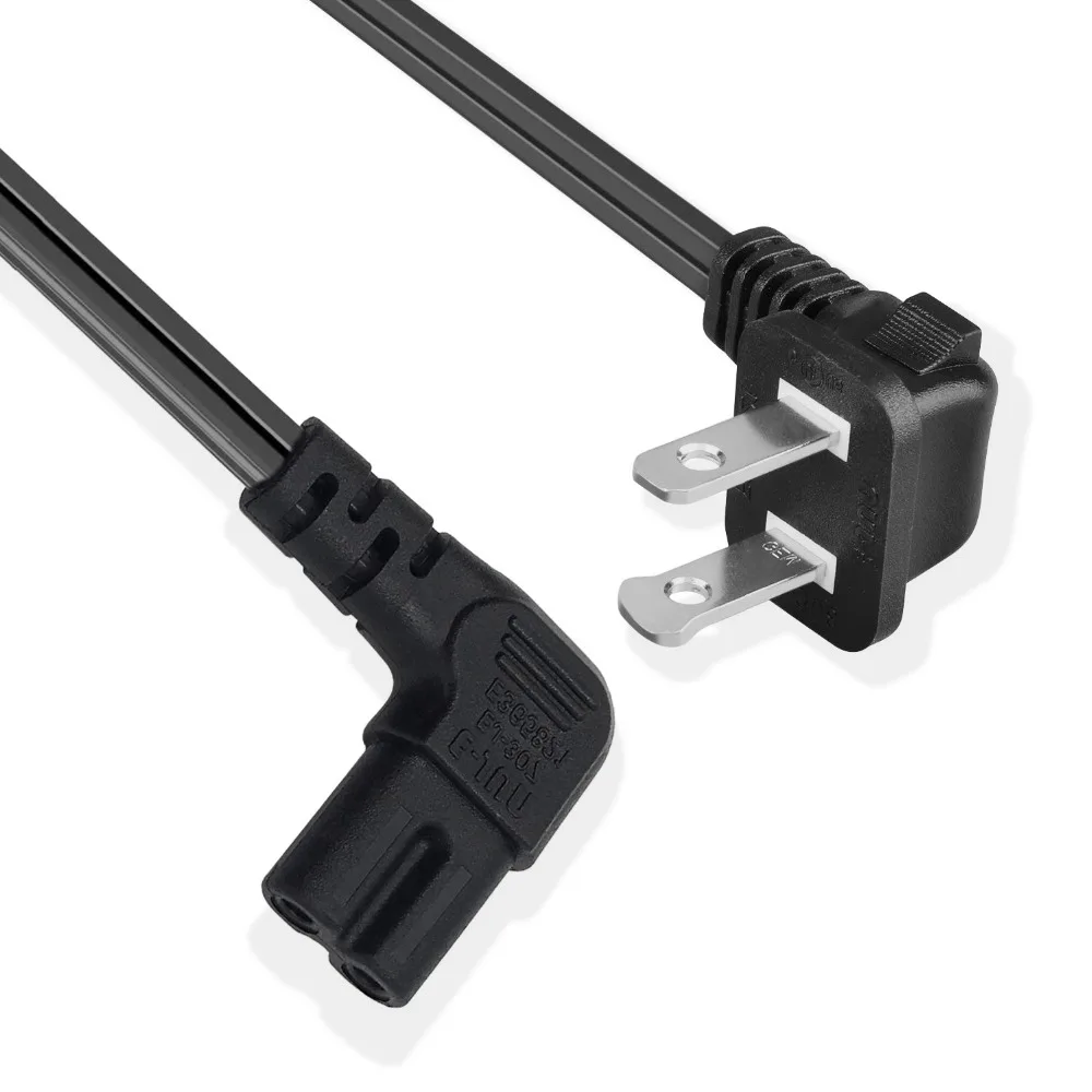 Универсальный 2 зубец угол шнур питания 6 футов NEMA 1-15P к IEC320 C7 Рисунок 8 Разъем AC ПИТАНИЕ кабель провода для Smart Monitor