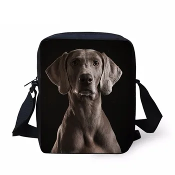 

3D Animal Weimaraner Dog Print Boys Girls Mini Crossbody Bags Fashion Messenger Bags Brand Designer Daily Handbags Sumka