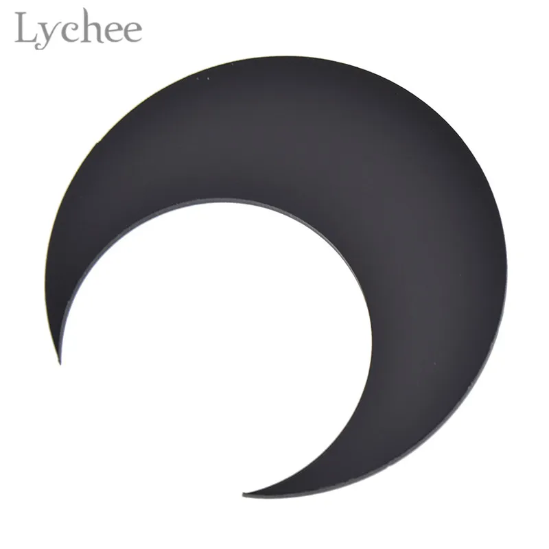 Lychee, трендовые акриловые большие черные женские серьги-гвоздики с рисунком Луны, готические серьги-гвоздики в стиле панк, ювелирные изделия для женщин