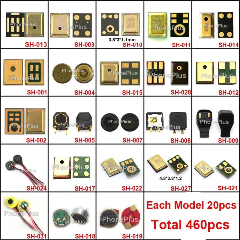 23 модели 460 шт микрофон микрофонный передатчик Внутренний микрофон запасная часть для большинства бренд мобильного телефона общий универсальный совместимый