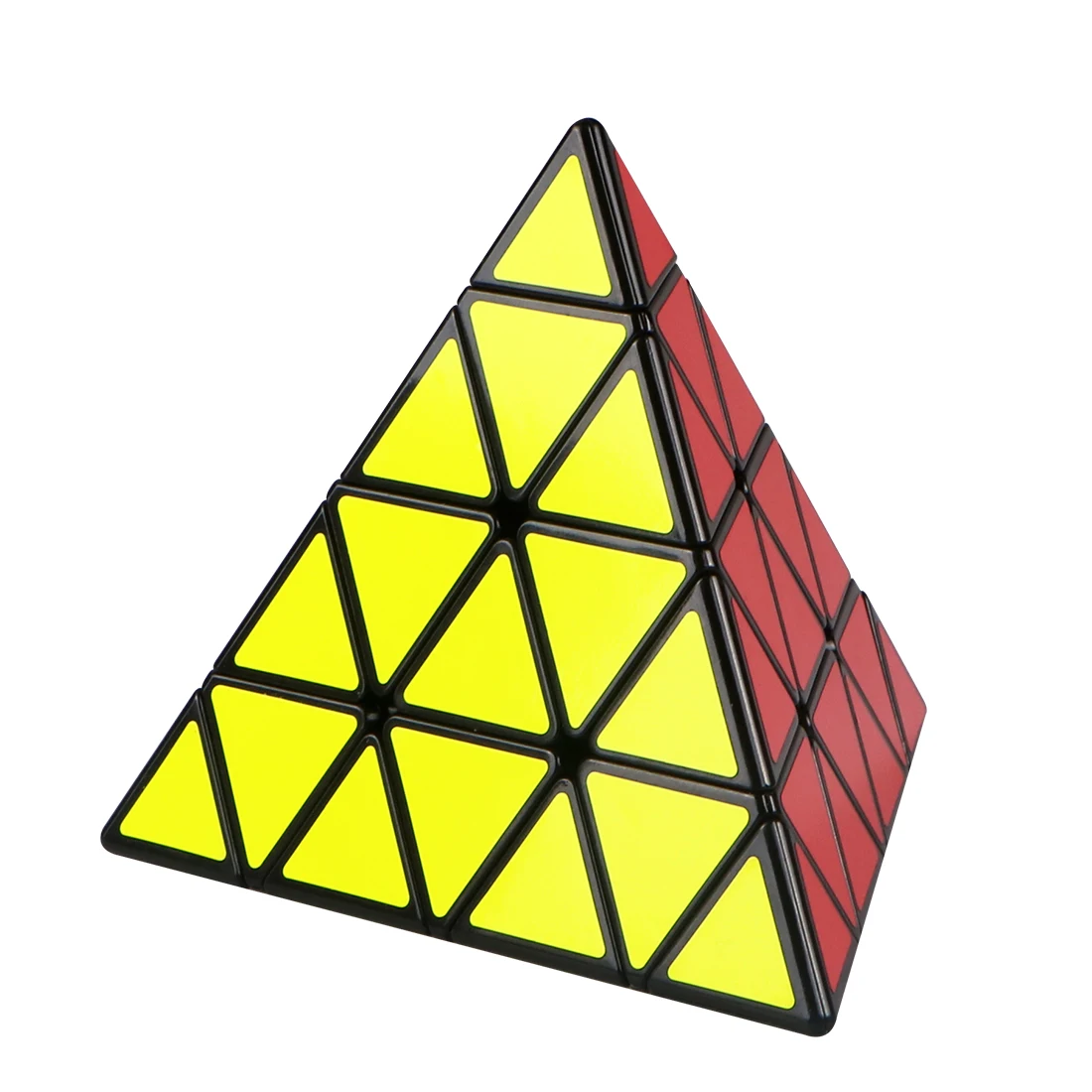 Кубик пирамиды Mofangge 4x4x4 черный/липкий магический куб KiloPyramid Cube 4x4 головоломка