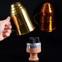 1 шт. Золотой металлический чехол для кальяна с ручкой для кальяна Кальян наргиле водный pijp гаджет аксессуары