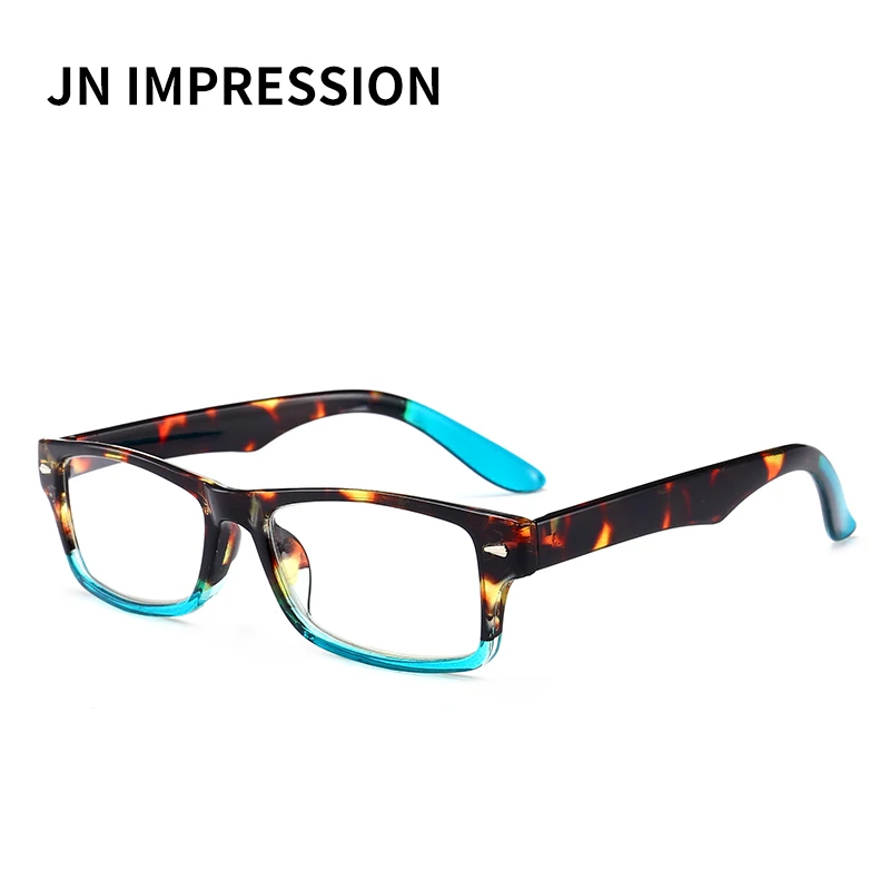 JN Ретро Модные женские очки для чтения мужские очки с полной оправой прозрачные полимерные линзы t18957