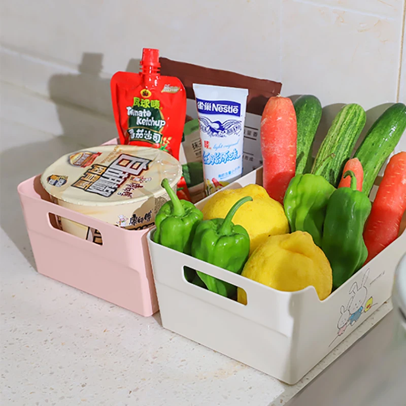 Mango Rabbit Cartoon Cosmetic Storage Box Desktop Fruit Vegetable Basket Toys Office Articles Organizer Sundries Container
