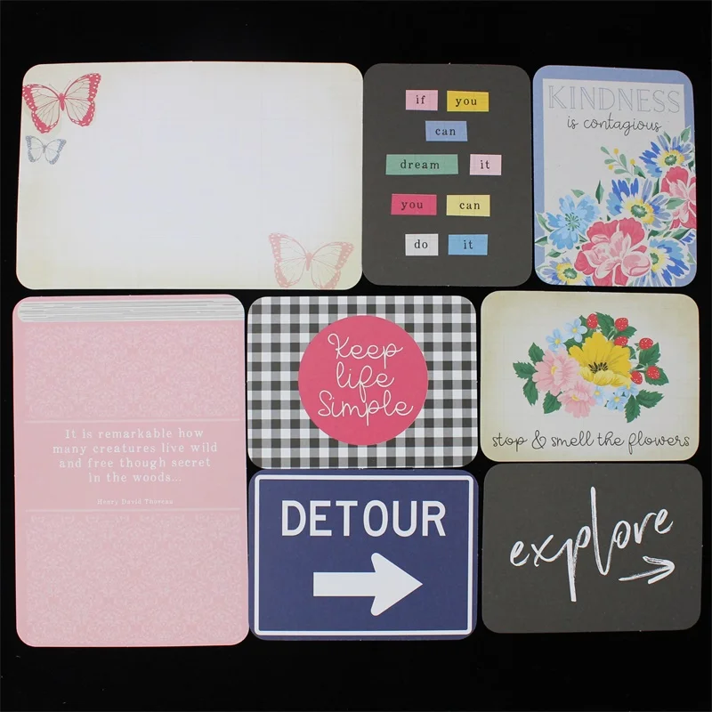 

YPP CRAFT 40pcs Double-side Printed Cardstock Die Cuts for Scrapbooking Happy Planner/Card Making/Journaling Project