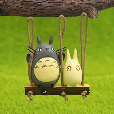 

1Pcs Cute Swing Chinchilla Creative Totoro Micro-landscape Ornament Action Figure Toys Creative Kids Gift 430