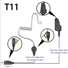 Динамик гарнитуры акустическая тайное Воздушная трубка для Kenwood 2/двухстороннее радио NX210 NX410 NX411 NX200 NX300 TK3160 TK3180 TK380 TK385