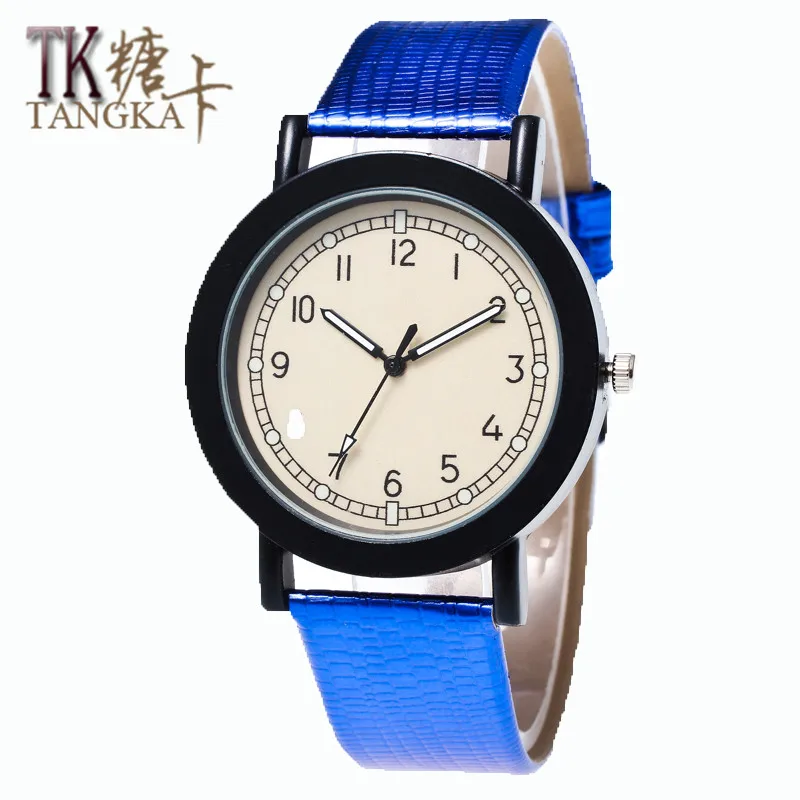 The new simple men and women font b watch b font Clockwise display show color leather