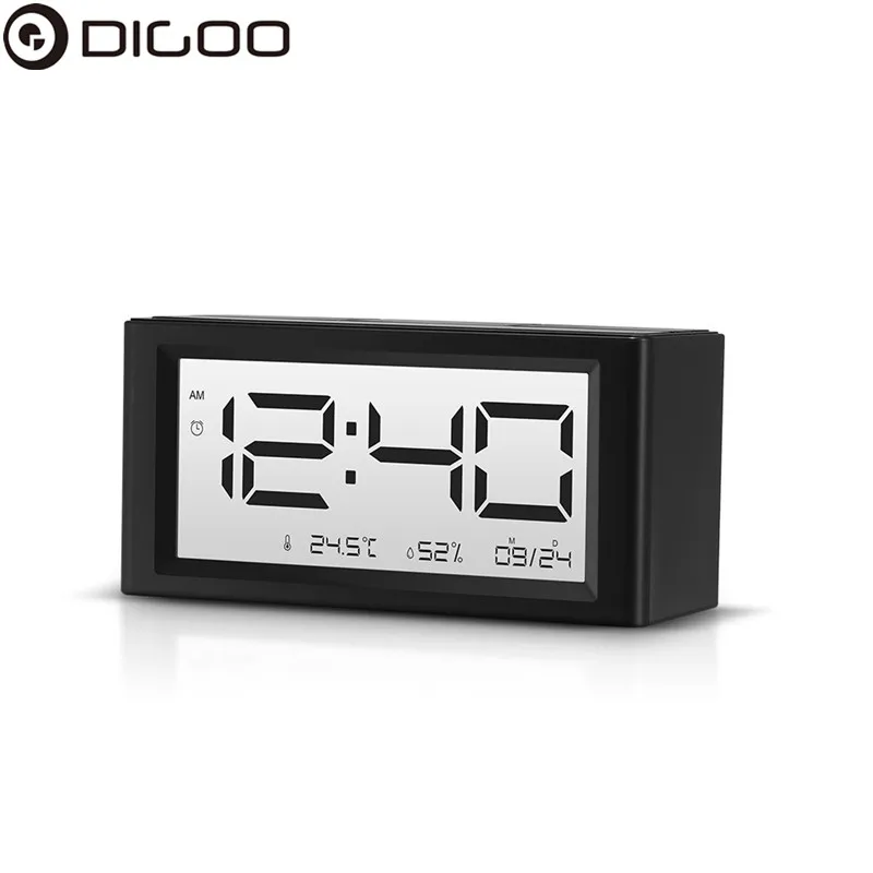 Achat Digoo DG C4S Calendrier LED Réveils Snooze Fonction D alarme Température Humidité Affichage LED De Bureau Horloges De Table Numérique