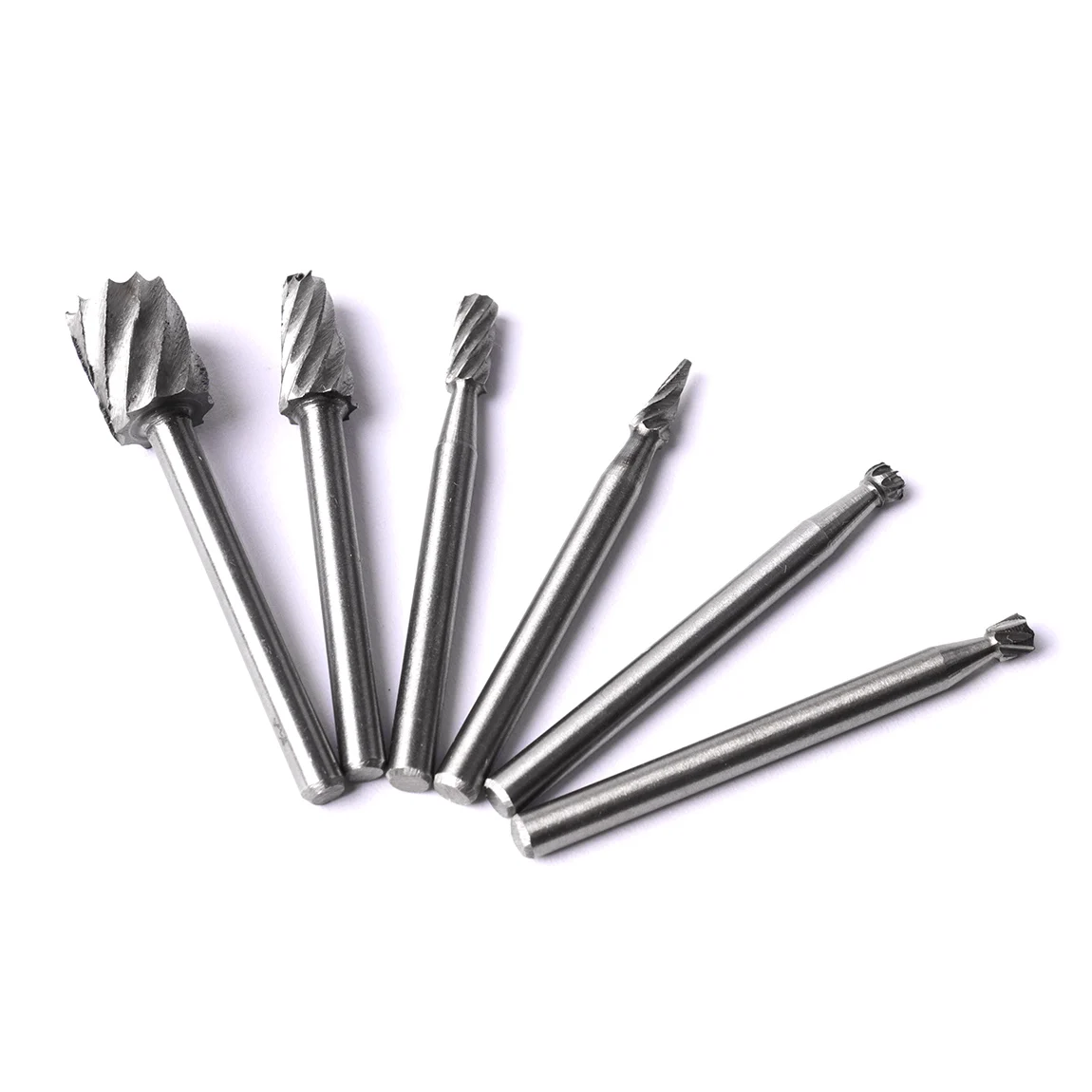 6pcs/set HSS Dremel Rotary Tools Cutting Router Grinding Bit Milling