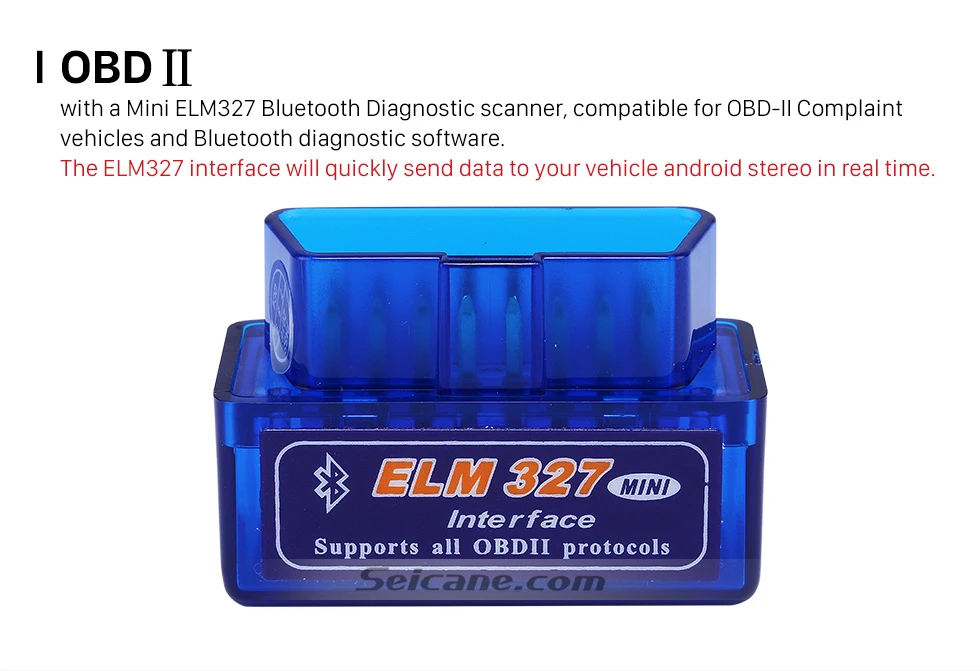 Seicane Супер Мини V1.5 ELM327 OBD2 Bluetooth интерфейс Авто сканер диагностический инструмент для VW Chrysler Ford Mazada Nissan