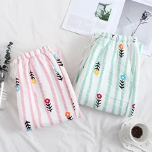 Женские брюки из хлопка, зимние плотные домашние штаны, теплые воздушные хлопковые Пижамные штаны, одежда для сна для женщин, мультяшная Пижама