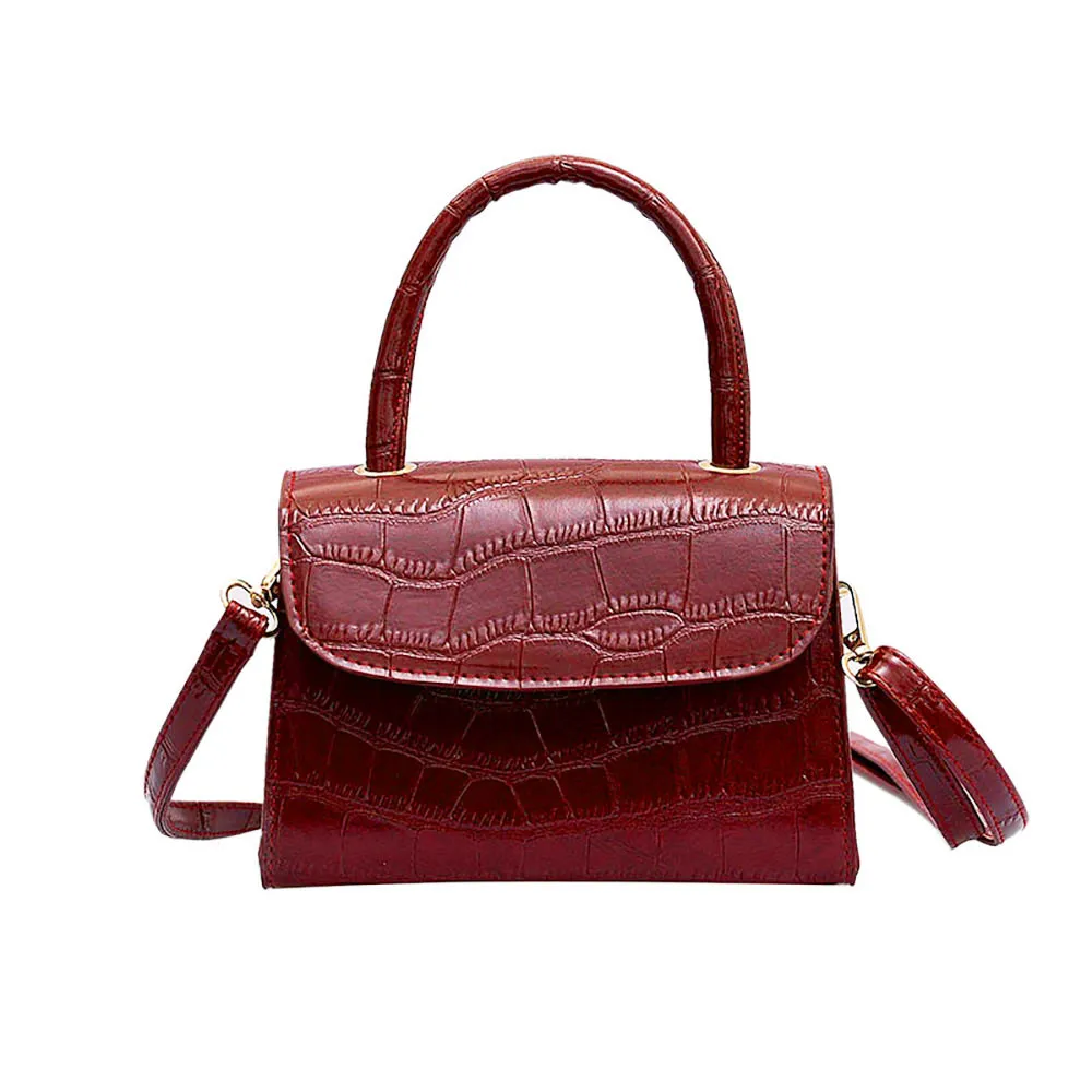 Женская сумка на плечо ретро портативная маленькая квадратная дикая сумка через плечо роскошные сумки женские дизайнерские сумки - Цвет: RD