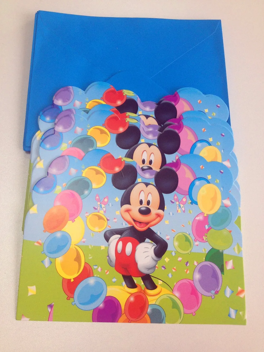  12pc/lot Mickey Mouse Party Supplies Invitation Card Children Birthday Party Supplies Decoratons Mi - 33004152578