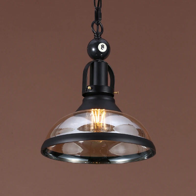  vintage pendant lights iron glass lampshade light luminaire dining room loft industrial restaurant  - 32824402744