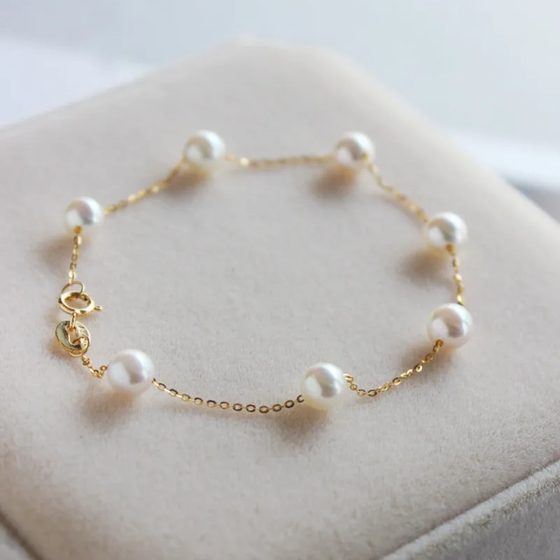 

WKOUD EAM Jewelry / 2019 New Fashion Temperament Simple All-match Seawater Pearl Bracelet Women's Accessories S#Z11408
