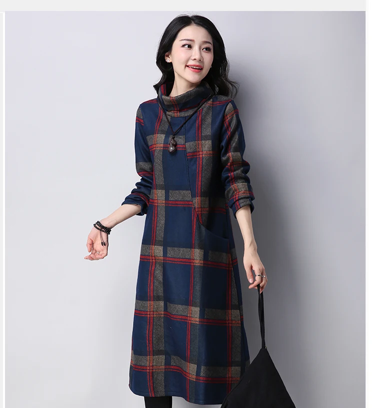 checkered jumper dress