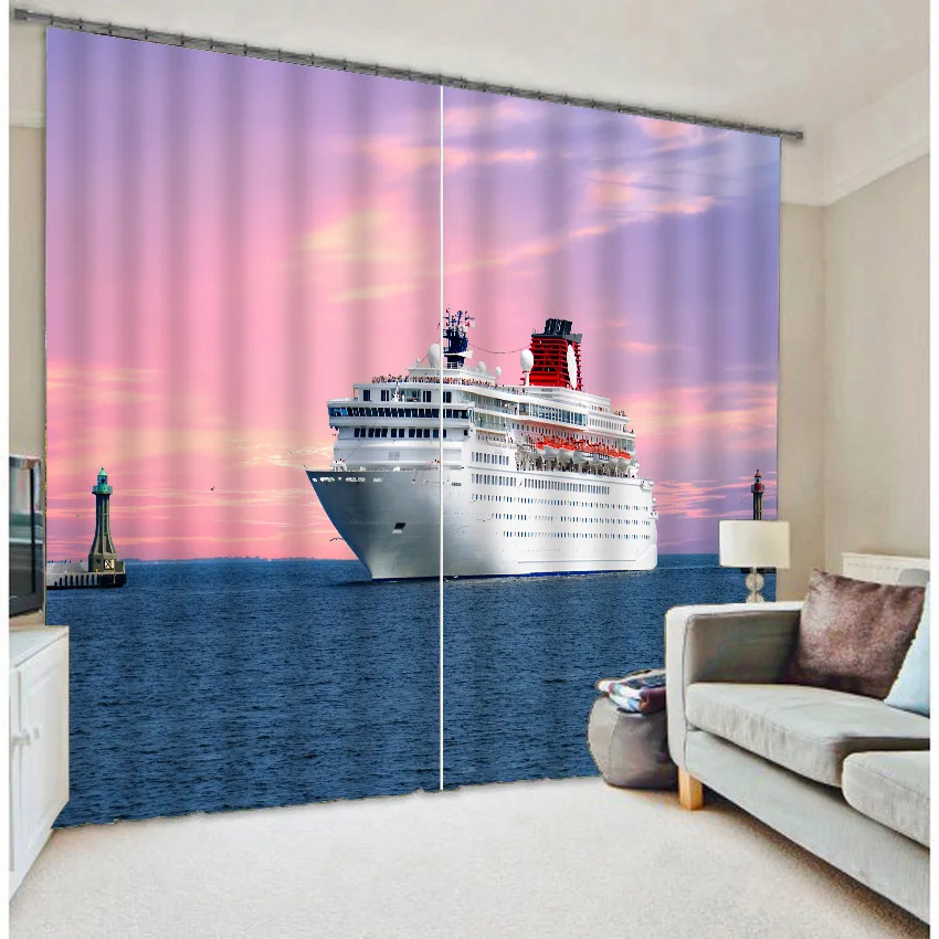 

Sea Cruises printing 3d blackout curtains