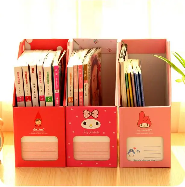 Desktop Paper Storage Box Desk Large Shelf Finishing Box 4 Pcs/Lot Desktop Material Rack File Holde