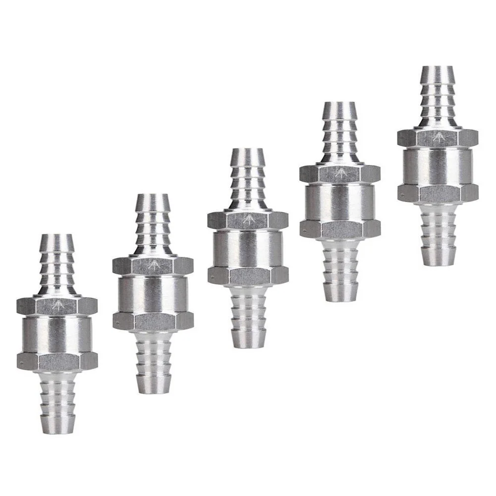 

5PCS 8MM 5/16 Aluminium Alloy Fuel Non Return One Way Check Valve Petrol Diesel
