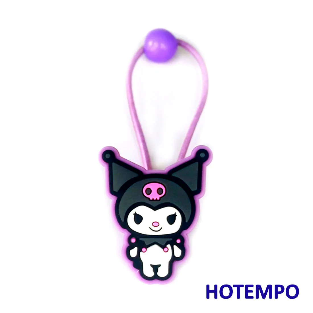 Милый мультфильм Pochacco Pekkle Maru Keroppi Kuromi Melody Twinstars Япония Kawaii Девушки эластичные волосы резинки кольцо для девочек подарок - Цвет: PVCFS-KLM-PK