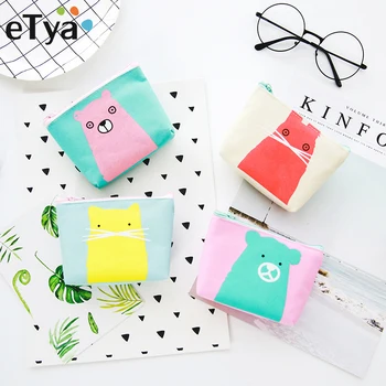 

eTya Small Cute Kids Women's Purse Coin Wallet Coin Purse Money Pouch Change Pouch Cartoon Animals Credit Card Key Holder Bag