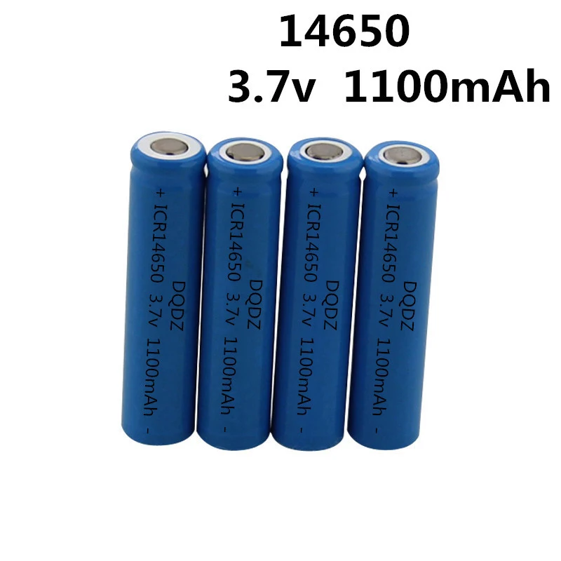 2 шт./лот Фирменная Новинка 14650 батарея 1100mah 3,7 V литий-ионная аккумуляторная батарея с плоским верхом