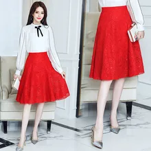 Женская юбка средней талии, юбки на шнурках, Весенняя мода, темперамент, элегантный корейский чистый цвет, модная одежда