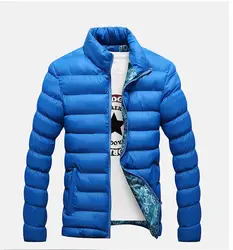 Зимняя Новинка 2017 утепленные парки куртка мужская мода карман на молнии воротник Мужская зимняя куртка