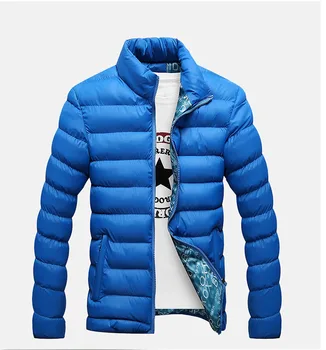 

Winter 2019 new Thicken Parkas jacket men fashion zipper pocket stand collar men's winter jacket