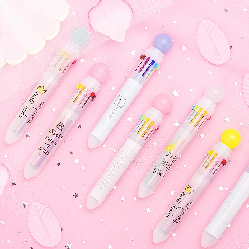 

1pc Cute Multicolors Ballpoint Pen Children Praize Gift School Colorful Pens Kids Stationery Ballpoint Pens Creative Caneta