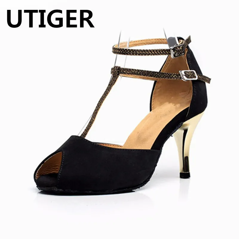 

Woman Latin Ballroom Dancing Shoes Salsa dance Shoes Female Samba Tango High Heels 8.5cm Waltz Performance Dance Shoes