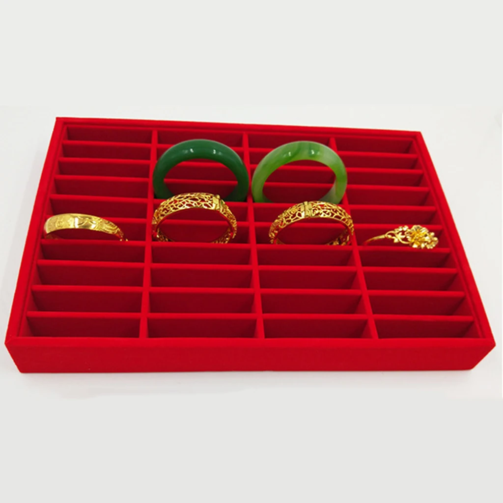 MagiDeal Men Women Jewelry Tray Showcase Display Bangle Wristband Organizer Bracelet Collection