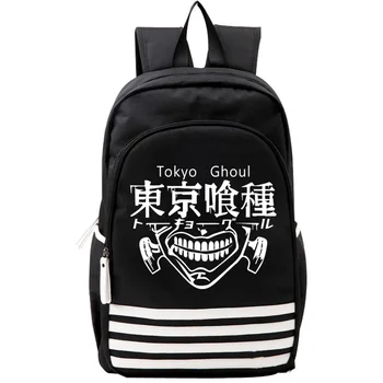 

Tokyo Ghoul Kaneki Ken Oxford Schoolbag Japan Anime Cosplay Black White Stripe Backpack Shoulders Bag Boys Girls Gift