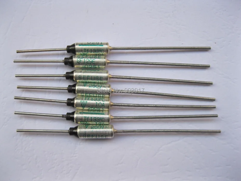 10 pcs per Lot Microtemp Thermal Fuse 133C Cut-off 10A 250V HOT Sale HIGH Quality | Обустройство дома