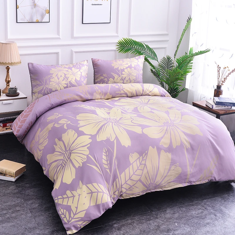 

ZEIMON Floral Styles Fashion 2/3 Pcs Bedding Set Beautiful Flowers Pattern 3D Printing Home Textiles Duvet Cover Pillowcase