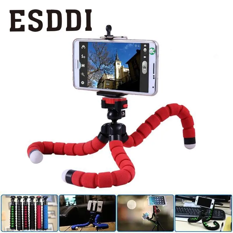

Mini Flexible Sponge Octopus Tripod Support Gripping Stand For Gopro Camera Phone Photograph Tripod Accessories With Phone Clip