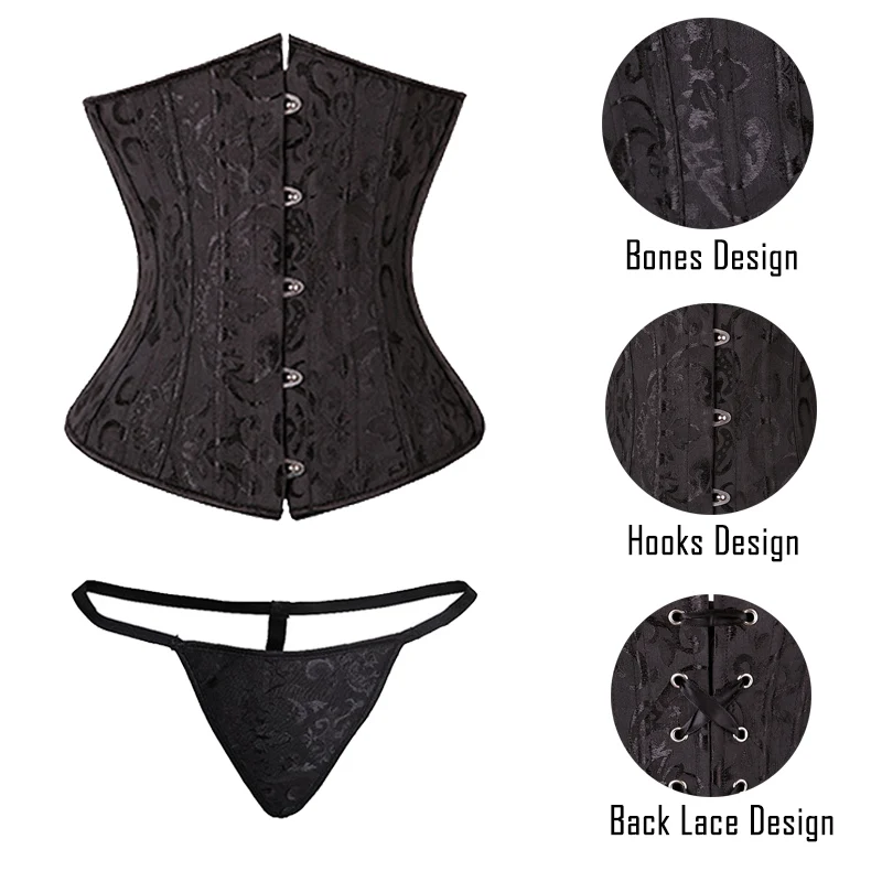 Steampunk Corset Women Plus Size 26 steel boned Sexy Gothic Bustier Waist Cincher Belt Underbust Lace Top Tummy Slimming Sheath Steampunk Corset Women Plus Size 26 steel boned Sexy Gothic Bustier Waist Cincher Belt Underbust Lace Top Tummy Slimming Sheath