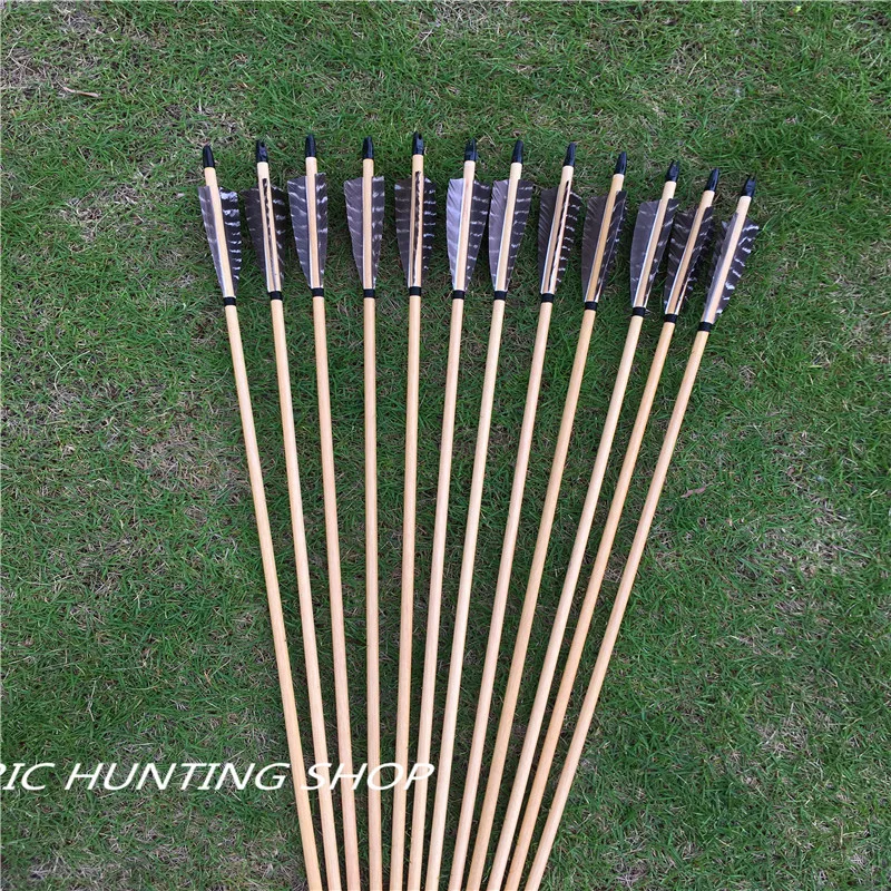 12X CDRIC التقليدية اليدوية خشبية السهم تركيا ريشة للصيد الرمايةarrow
