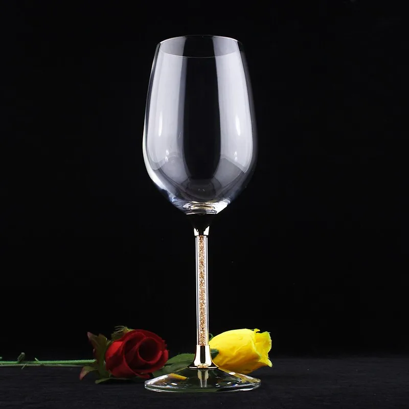 Хрустальный Красный Набор бокалов для вина с золотым цветом стволовых Свадебный Бокал для дня рождения и подарки для любимых бокалы для вина чашки