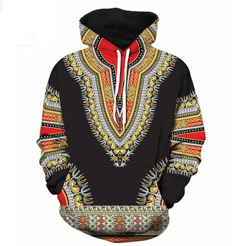 

3D Traditional Print Hoodies Men Women 2018 Fashion African Dashiki Hoodie Sweatshirts Men Hip Hop Streetwear Hoody Tracksuit