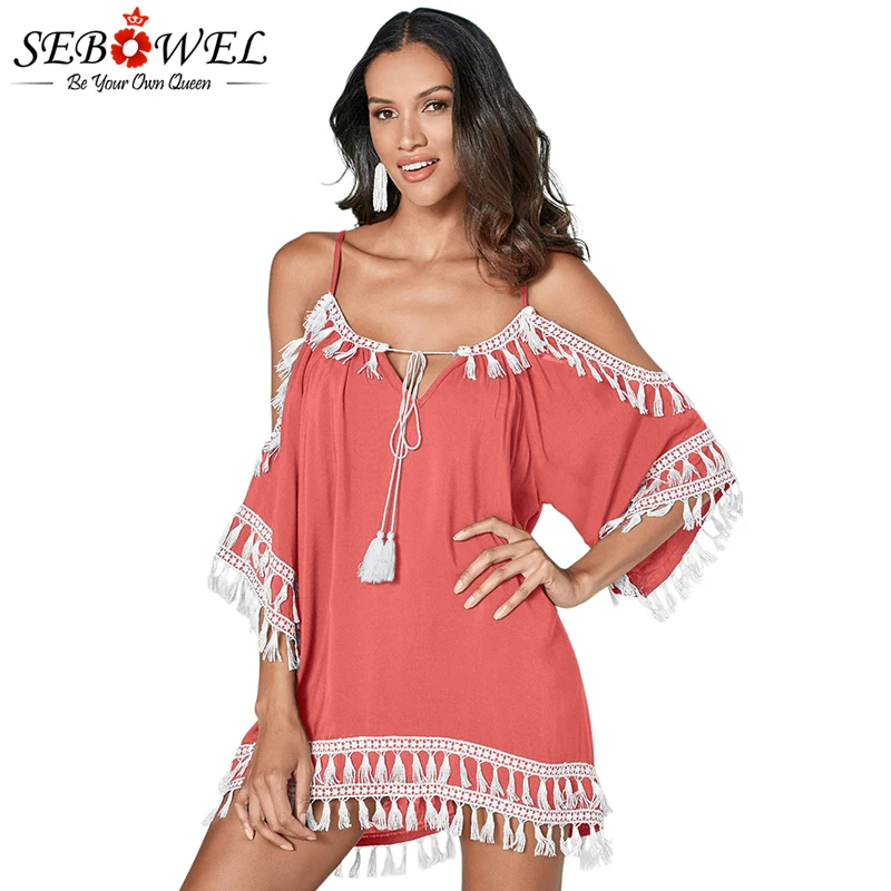 Pink-Boho-Tassel-Tunic-Cover-up-LC420080-10-1