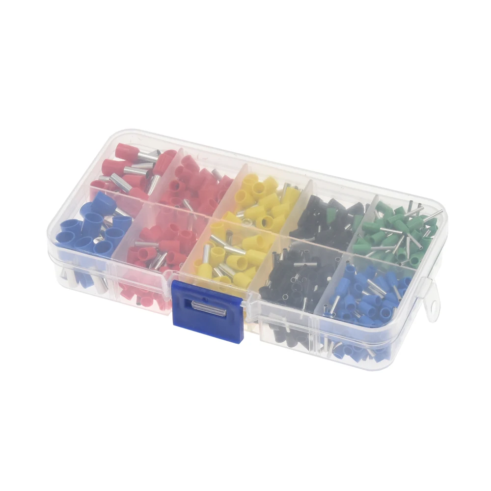 

490pcs 22-12AWG Insulated Cord Pin End Terminal Ferrules Kit Set Wire Copper Crimp Connector Electrical Terminals Set