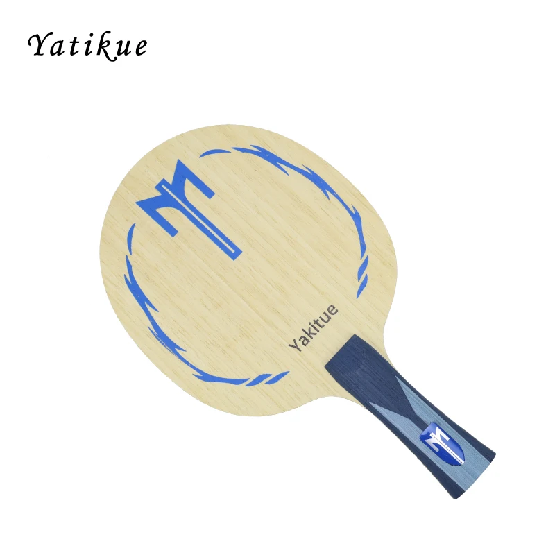 Yatikue جودة تنس طاولة مضرب شفرة الخفافيش بينغ بونغ طويلة مقبض سريع هجوم الحلقات فرم نوع مضرب تنس طاولة المطاط