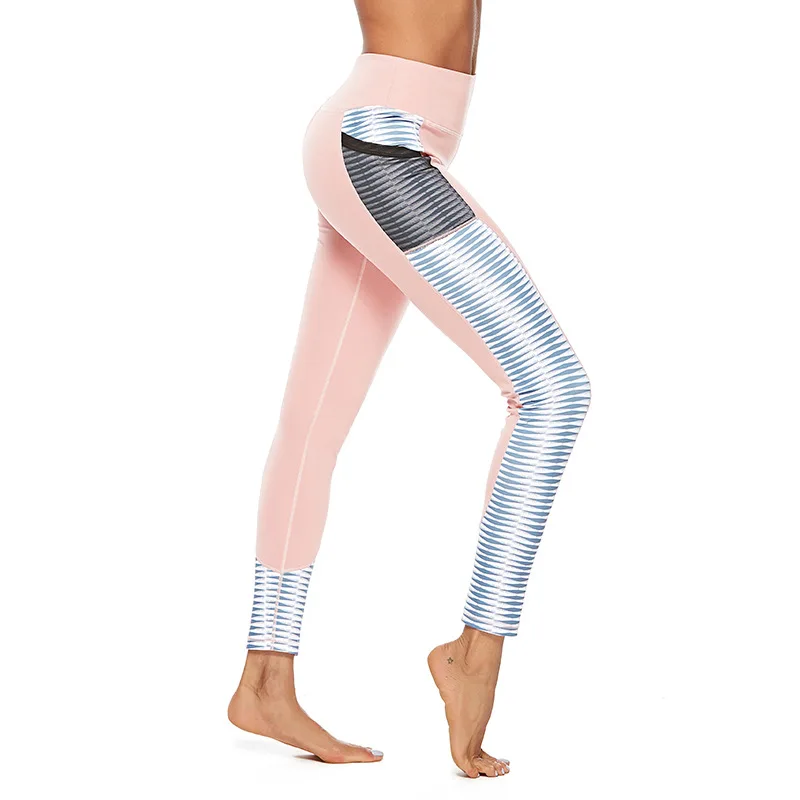 

Beauty womens mobile phone pocket yoga pants sports leggings Pocket High Waist Leggings Women Fitness Workout Activewear Trouser
