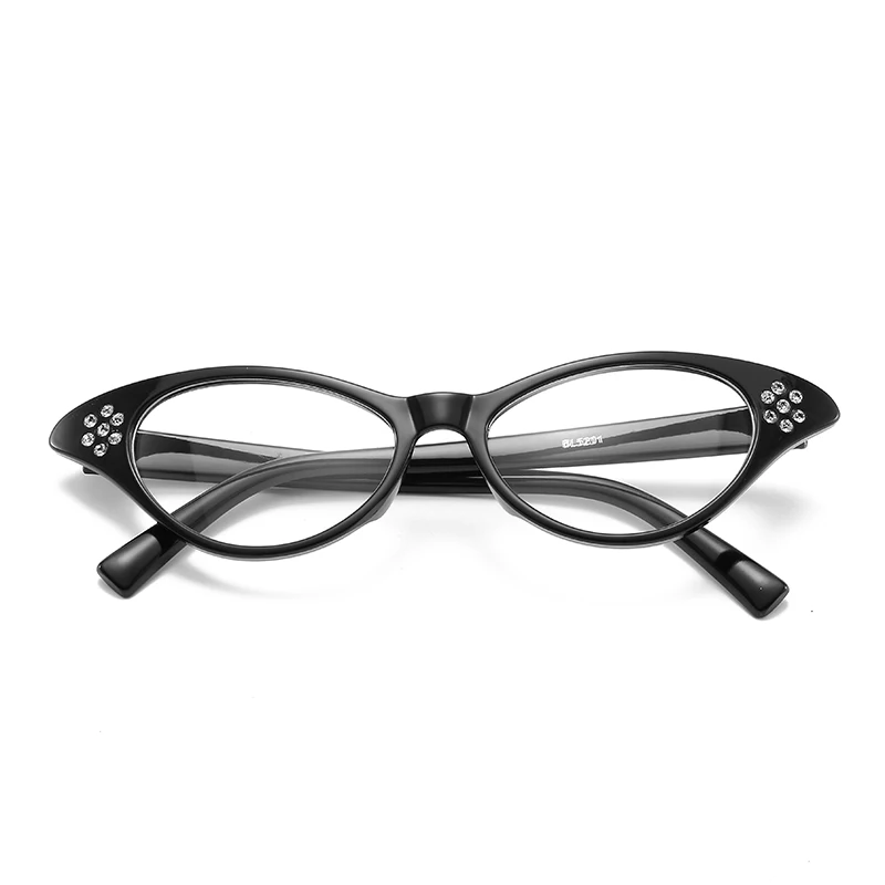 

Fashion Flat Glasses Personality Men and Women Street Shooting Diamond Decorative Eyeglasses Small Frame Sunglasses 2019