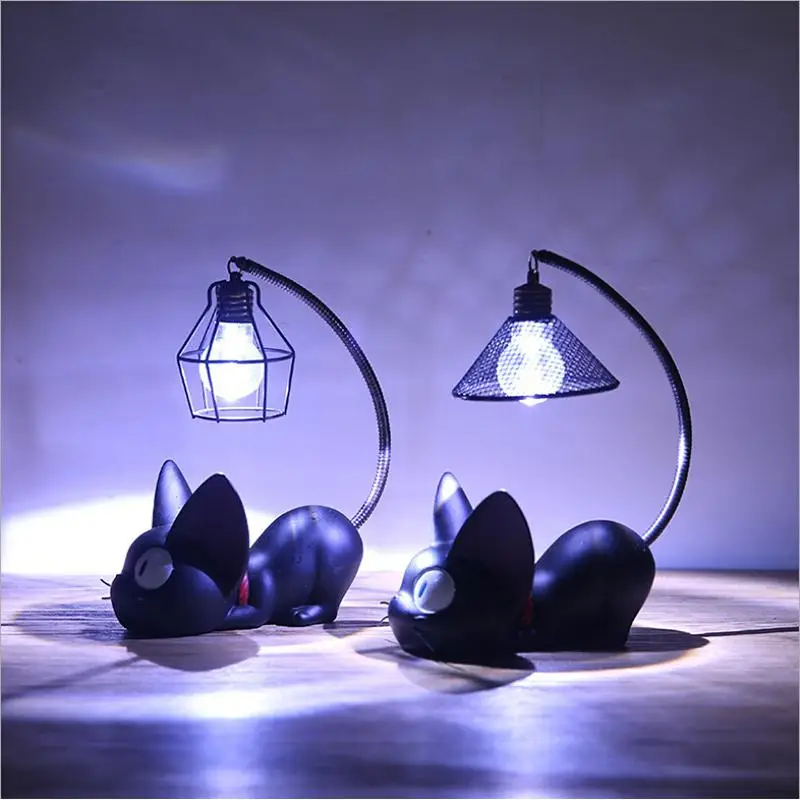 

LED Night Light C reative Resin Cat Animal Night Light Ornaments Home Decoration Gift Small Cat Nursery Lamp Breathing